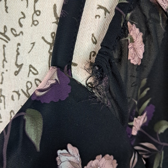 TORRID Plus Size 1 Black And Purple Floral Off The Shoulder Dress - Picture 9 of 9